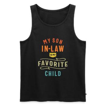 My Son In-Law - My Favorite Child Funny Sarcastic - Men's Premium Organic Tank Top - black - Front - Michal (187cm)
