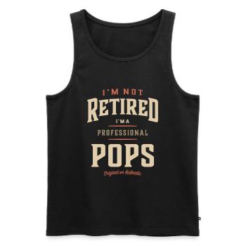 Professionelle Pops - Papa Opa Edition - Männer Premium Bio Tank Top - Schwarz - Vorne - Michal (187cm)
