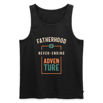 Fatherhood - The Never-Ending Grand Adventure - Men's Premium Organic Tank Top - black - Front - Michal (187cm)