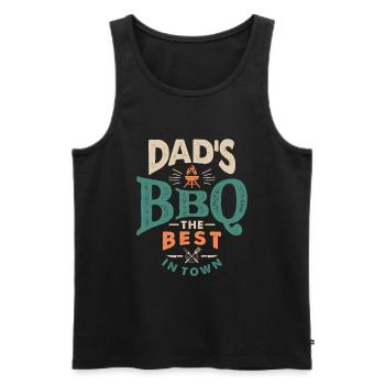 Papas BBQ - Opa genehmigt! Vatertag - Männer Premium Bio Tank Top - Schwarz - Vorne - AI Model Male 178 light (178cm)