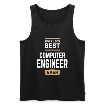 World's Best Computer Engineer Ever - Men's Premium Organic Tank Top - black - Front - AI Model Male 178 light (178cm)