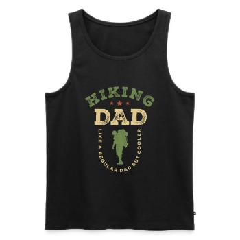 Hiking Dad - Like a Regular Dad, but Cooler - Men's Premium Organic Tank Top - black - Front - AI Model Male 178 light (178cm)
