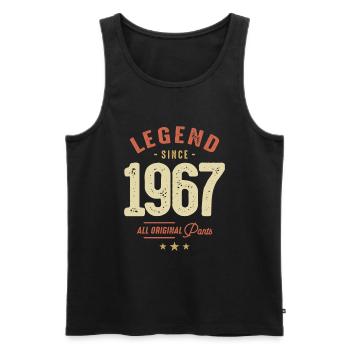 Légende depuis 1967 56 ans et toutes les pièces d’origine - Débardeur bio Premium Homme - noir - Devant - Michal (187cm)