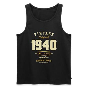 Vintage Original 1940 - 83rd birthday - Men's Premium Organic Tank Top - black - Front - Michal (187cm)