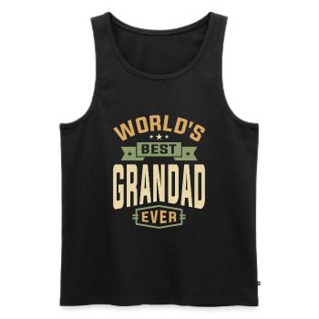 Le meilleur grand-père du monde - Grand-père adoré - Débardeur bio Premium Homme - noir - Devant - Michal (187cm)
