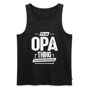Opa Chronicles - It's an Opa Thing You Wouldn't - Men's Premium Organic Tank Top - black - Front - AI Model Male 178 light (178cm)