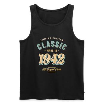 Classic 1942 81st birthday - Men's Premium Organic Tank Top - black - Front - Michal (187cm)