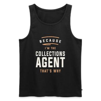 Inkassobeauftragter – Resilient Resolve - Männer Premium Bio Tank Top - Schwarz - Vorne - AI Model Male 178 light (178cm)