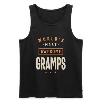Gramps: The Ultimate Grandfather - Men's Premium Organic Tank Top - black - Front - AI Model Male 178 light (178cm)