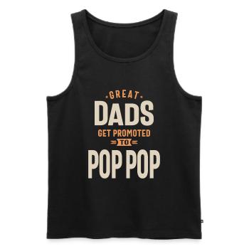 Gefördert: Aus Großvätern wird Pop-Pop - Männer Premium Bio Tank Top - Schwarz - Vorne - AI Model Male 178 light (178cm)