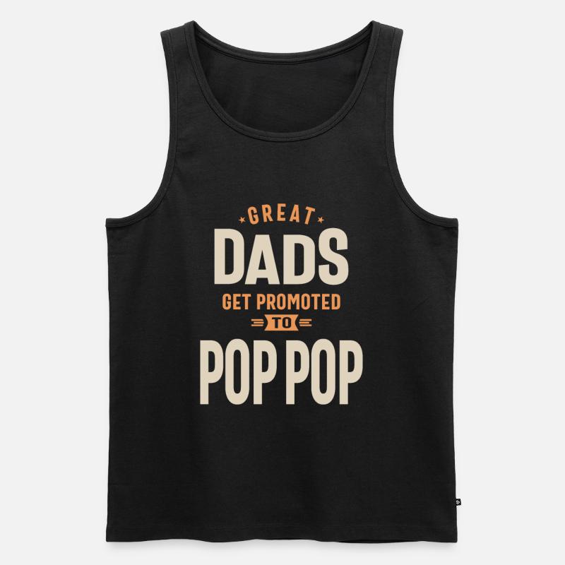 Gefördert: Aus Großvätern wird Pop-Pop - Männer Premium Bio Tank Top - Schwarz