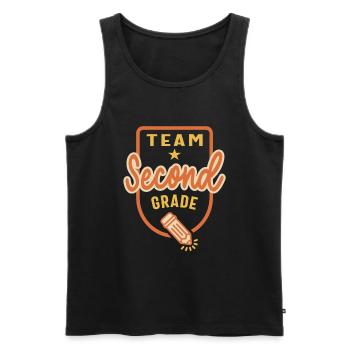 Team Second Grade Teacher Student Back to School - Men's Premium Organic Tank Top - black - Front - Michal (187cm)
