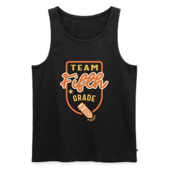 Team Fifth Grade Teacher Student Back to School - Men's Premium Organic Tank Top - black - Front - AI Model Male 178 light (178cm)