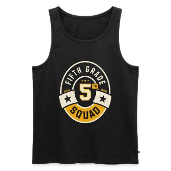 Fifth 5th Grade Squad Team Back To School - Men's Premium Organic Tank Top - black - Front - AI Model Male 178 light (178cm)