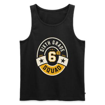Sixth 6th Grade Squad Team Back To School - Men's Premium Organic Tank Top - black - Front - AI Model Male 178 light (178cm)