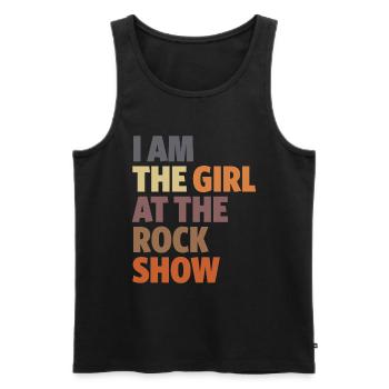 Ich bin das Mädchen bei der Rockshow - Musikliebhaber - Männer Premium Bio Tank Top - Schwarz - Vorne - Michal (187cm)