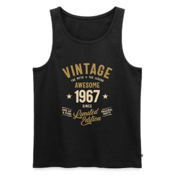 Millésime 1967 - 56ème anniversaire - Débardeur bio Premium Homme - noir - Devant - AI Model Male 178 light (178cm)