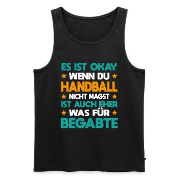 Handball Für Begabte Handballspieler Geschenk - Männer Premium Bio Tank Top - Schwarz - Vorne - AI Model Male 178 light (178cm)