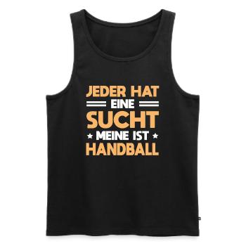 Handball Sucher Handballer Handspieler Geschenk - Männer Premium Bio Tank Top - Schwarz - Vorne - Michal (187cm)