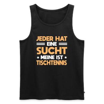 Tischtennis Spieler Match Sucht Tischtennisspielen - Männer Premium Bio Tank Top - Schwarz - Vorne - Michal (187cm)