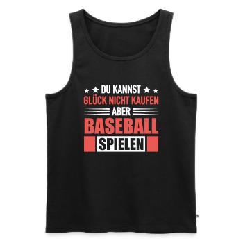 Baseballspieler Glück Kaufen Baseball Spielen - Männer Premium Bio Tank Top - Schwarz - Vorne - Michal (187cm)