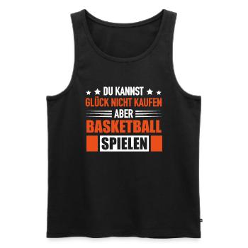 Basketballspieler Glück Kaufen Basketball Spielen - Männer Premium Bio Tank Top - Schwarz - Vorne - Michal (187cm)