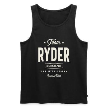 Team Ryder Lebenslanges Mitglied Ryder Name - Männer Premium Bio Tank Top - Schwarz - Vorne - Michal (187cm)