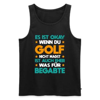 Golf Für Begabte Golfspieler Goldplatz Geschenk - Männer Premium Bio Tank Top - Schwarz - Vorne - AI Model Male 178 light (178cm)