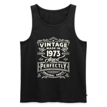 Vintage 50. Geburtstag Dekorationen Lustig 1973 Geburt - Männer Premium Bio Tank Top - Schwarz - Vorne - Michal (187cm)