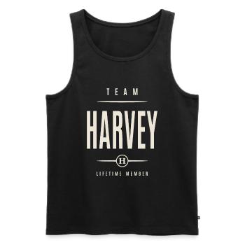 Team Harvey Lebenslanges Mitglied Harvey Name - Männer Premium Bio Tank Top - Schwarz - Vorne - AI Model Male 178 light (178cm)