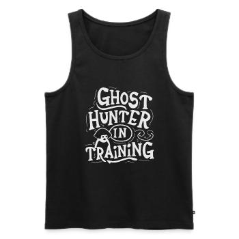Paranormal investigator Ghost Hunter in training - Men's Premium Organic Tank Top - black - Front - Michal (187cm)