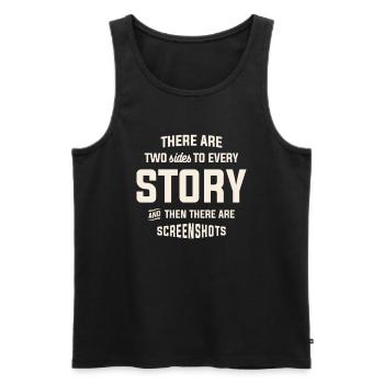 There Are Two Sides To Every Story Funny Sarcastic - Men's Premium Organic Tank Top - black - Front - AI Model Male 178 light (178cm)