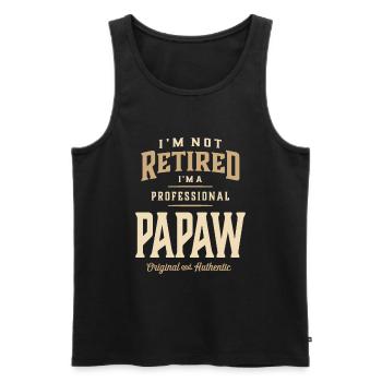 I'm Not Retired I'm a Professional Papaw Design - Men's Premium Organic Tank Top - black - Front - Michal (187cm)