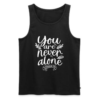 Göttliche Zuversicht - Josua 1:9 - Männer Premium Bio Tank Top - Schwarz - Vorne - AI Model Male 178 light (178cm)