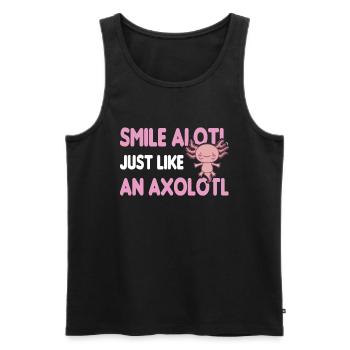 Axolotl Niedliches Wassertier Krafttier - Männer Premium Bio Tank Top - Schwarz - Vorne - AI Model Male 178 light (178cm)