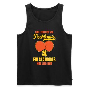 Tischtennis Leben Tischtennisspieler Meisterschaft - Männer Premium Bio Tank Top - Schwarz - Vorne - Michal (187cm)