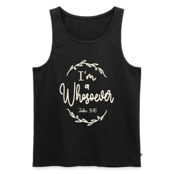 Ich bin ein Wer-Ich Johannes 3:16 Christliches Zitat - Männer Premium Bio Tank Top - Schwarz - Vorne - Michal (187cm)