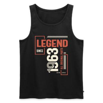November 1963 Geschenke zum 60. Geburtstag 60 Jahre alt - Männer Premium Bio Tank Top - Schwarz - Vorne - Michal (187cm)