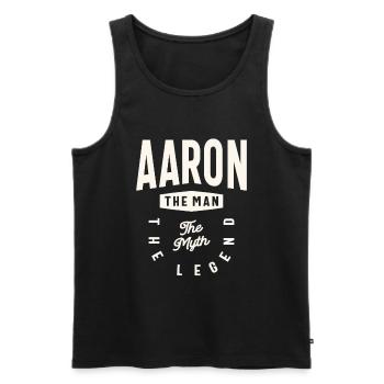Aaron Der Mann Mythos Legende Benutzerdefinierter Name Aaron - Männer Premium Bio Tank Top - Schwarz - Vorne - AI Model Male 178 light (178cm)