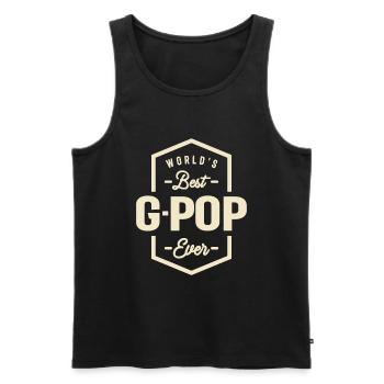 La meilleure G-Pop du monde - Papa Grand-père - Débardeur bio Premium Homme - noir - Devant - Michal (187cm)