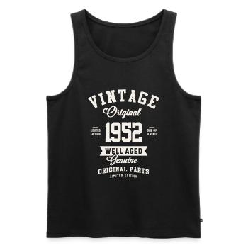 1952 71e anniversaire cadeaux 71 ans hommes femmes - Débardeur bio Premium Homme - noir - Devant - Michal (187cm)
