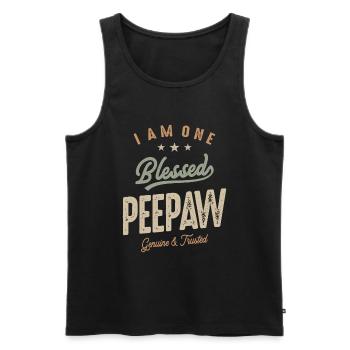 Je suis un béni peepaw drôle grand-père - Débardeur bio Premium Homme - noir - Devant - Michal (187cm)