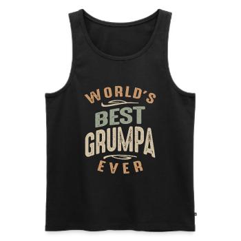 Le meilleur grincheux du monde de tous les temps grand-père drôle - Débardeur bio Premium Homme - noir - Devant - Michal (187cm)