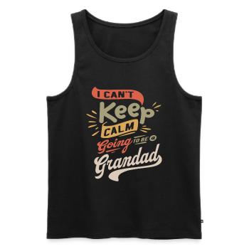 Ich kann nicht ruhig bleiben, um ein Opa zu sein Lustig - Männer Premium Bio Tank Top - Schwarz - Vorne - Michal (187cm)
