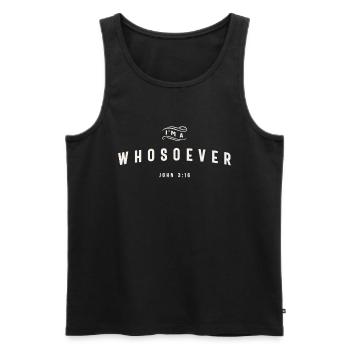 Whosoever John 3:16 Christian Quote - Men's Premium Organic Tank Top - black - Front - AI Model Male 178 light (178cm)