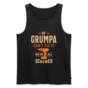 Si Grumpa ne peut pas le réparer drôle bricoleur grand-père - Débardeur bio Premium Homme - noir - Devant - Michal (187cm)