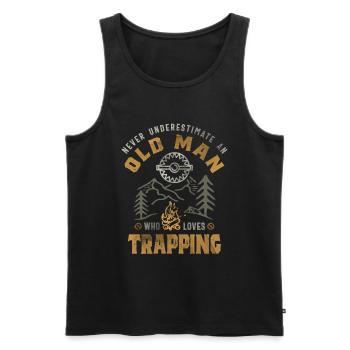 Fallenstellen Jagd Fallensteller - Männer Premium Bio Tank Top - Schwarz - Vorne - Michal (187cm)