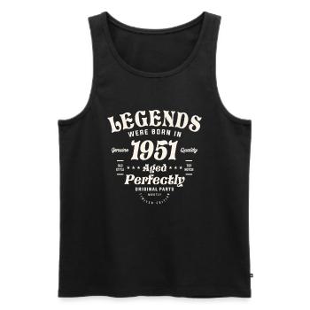 1951 73e anniversaire cadeaux 73 ans hommes femmes - Débardeur bio Premium Homme - noir - Devant - Michal (187cm)