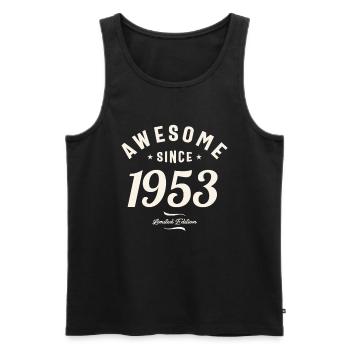 1953 71e anniversaire cadeaux 71 ans hommes femmes - Débardeur bio Premium Homme - noir - Devant - Michal (187cm)