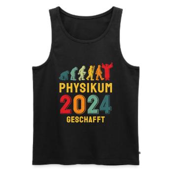 Physikum geschafft!!! Medizinstudent Universität - Männer Premium Bio Tank Top - Schwarz - Vorne - Michal (187cm)